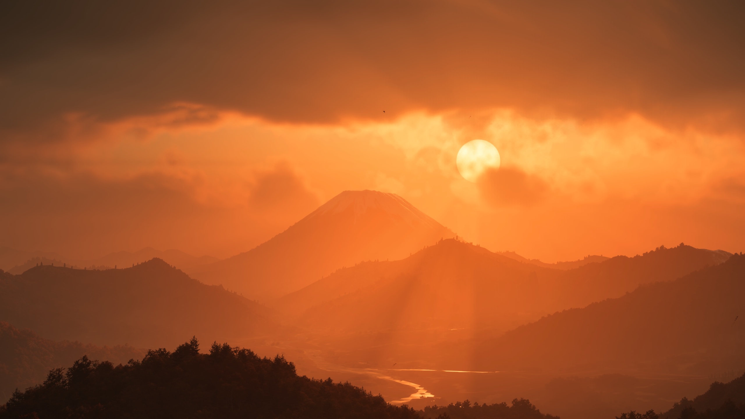 Sunrise over the mountain