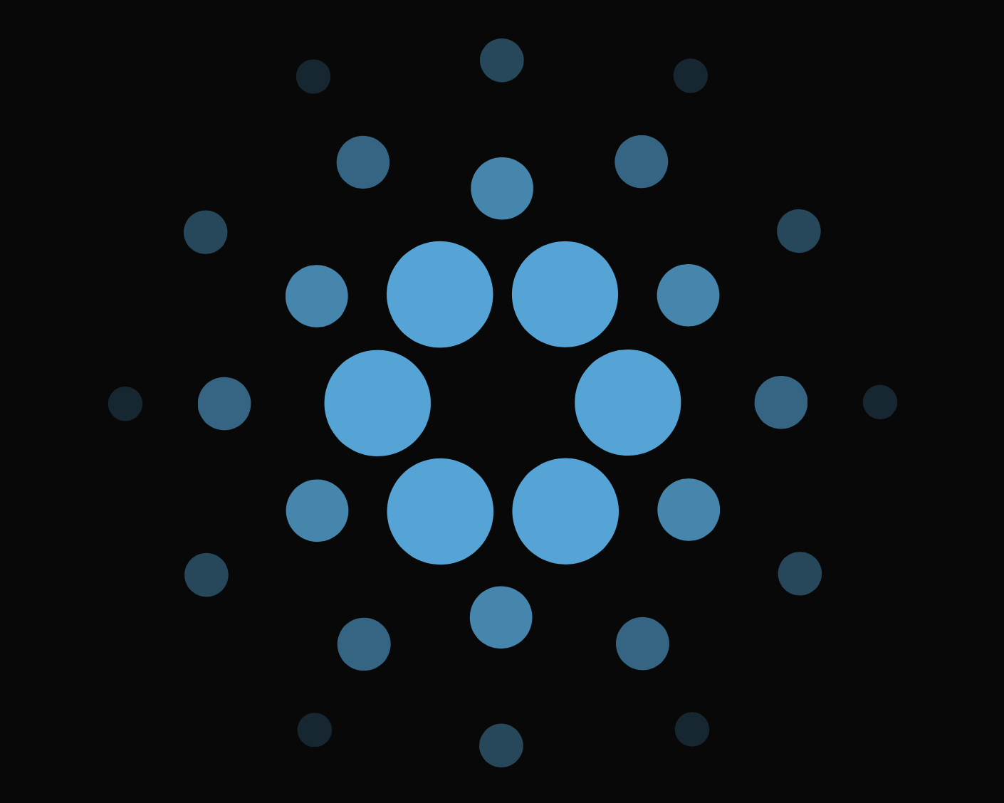 Cardano logo in decreasing opacity